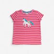 T-shirt Pink stripe unicorn