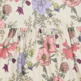 Dress SS jersey cream large flowers