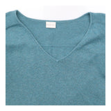 Jumper Long Sleeve V Neck Dropped Shoulder Teal