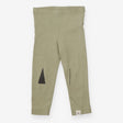 Leggings Green Knee Appliques
