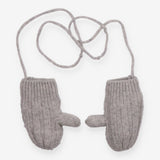 Mittens on string grey knit