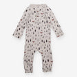 Footless Sleepsuit Grey Ribbed Rabbit & Deer