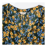 Blouse Floral Short Puff Sleeve