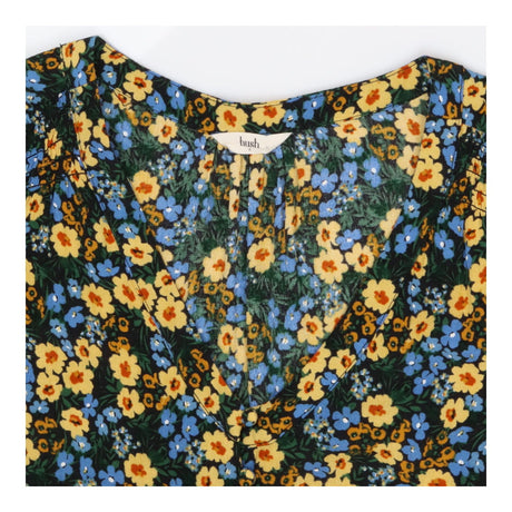 Blouse Floral Short Puff Sleeve