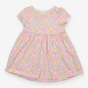 Neon floral jersey dress