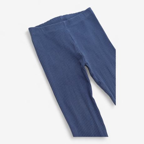 Leggings ribbed navy blue cuffed
