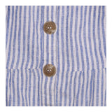 Seraphine Blue White Stripe Linen Button Front Mat