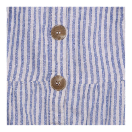 Seraphine Blue White Stripe Linen Button Front Mat