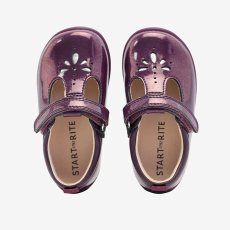 Puzzle blackcurrant glitter first walking shoe