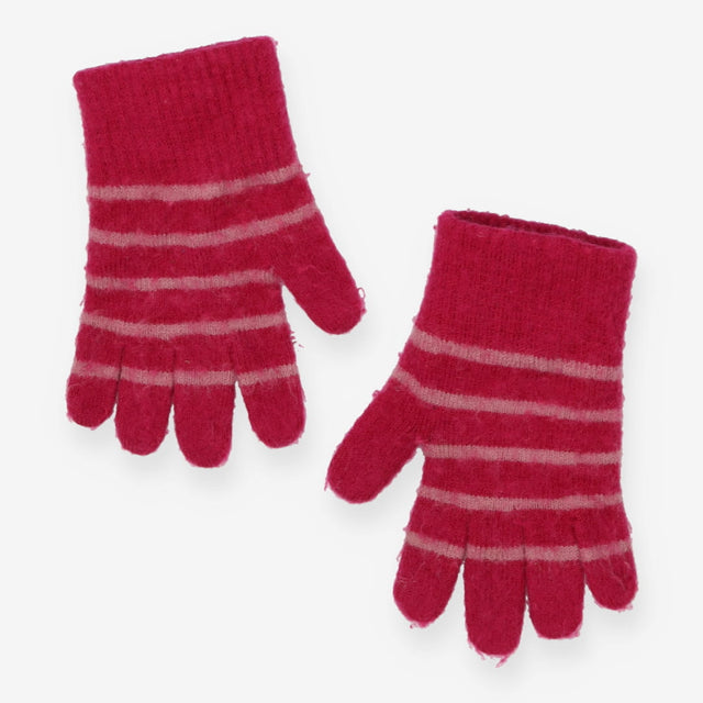 Pink stripe gloves