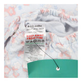 Dungaree cord light blue with pink floral print
