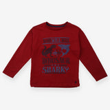 Red Dinosaur Versus Shark Long Sleeve