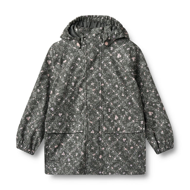 Forest Lake Checked Flowers Ollo Rainwear Jacket