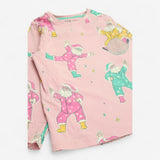 Pyjamas Pink with Disco Santa's