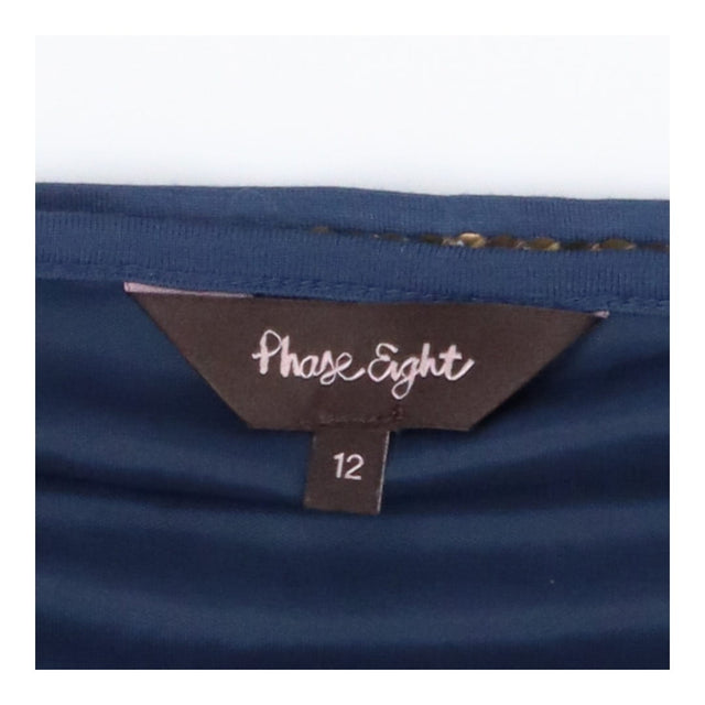 Navy Boatneck Midi Jersey Dress – Gold Sequin Stri