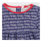 Dress Long Sleeve Blue Tally Print