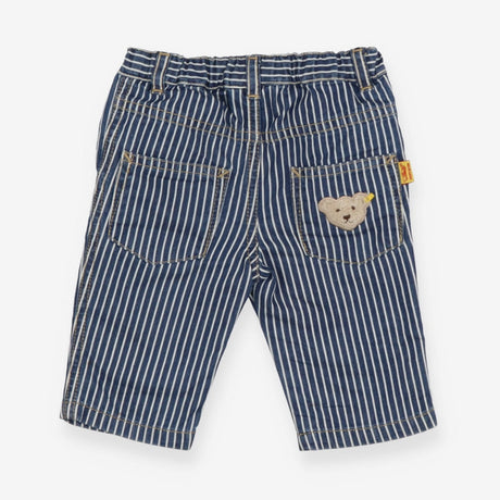 Trousers navy blue white stripe
