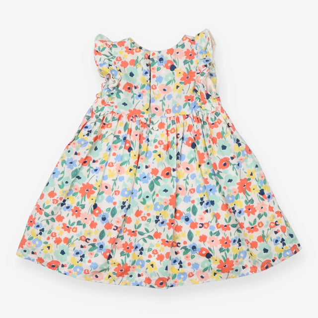 Dress bright floral frill
