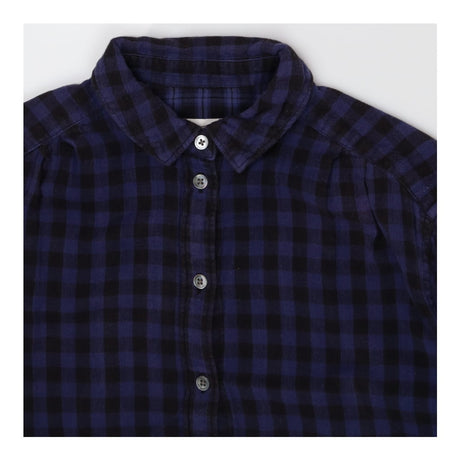 Shirt Blue Check Long Sleeve