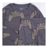 Pyjamas top and bottom game controller grey