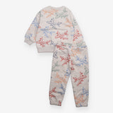 2 Piece Cotton Grey Airplane  Sweat Outfit