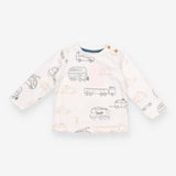 T-shirt white with vehicles