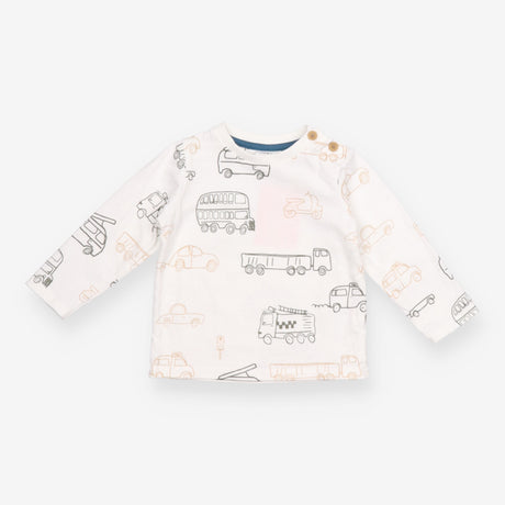 T-shirt white with vehicles
