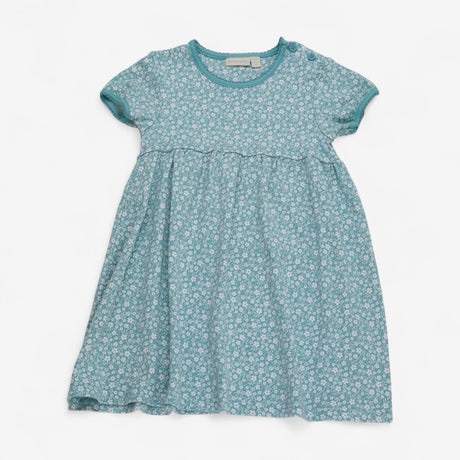 Dress Jersey Blue with White Flowers
