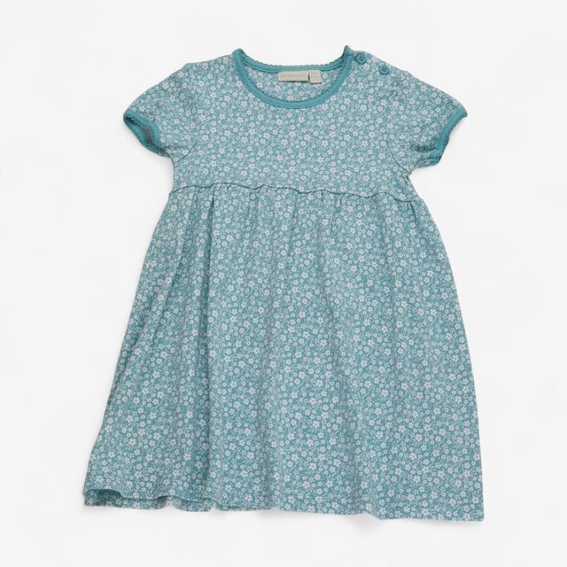 Dress Jersey Blue with White Flowers