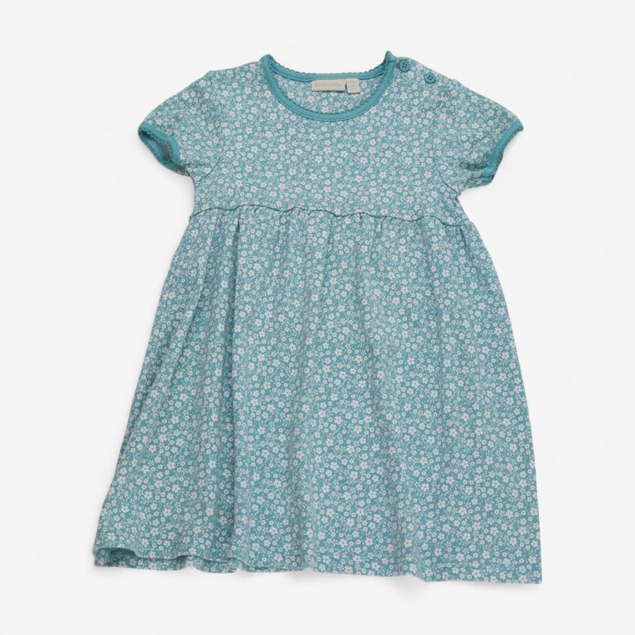 Dress Jersey Blue with White Flowers