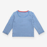 T-shirt owl blue and white stripe
