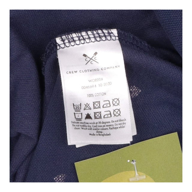 Navy Heart-Print Cotton Polo Shirt
