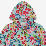 Towel poncho blue floral