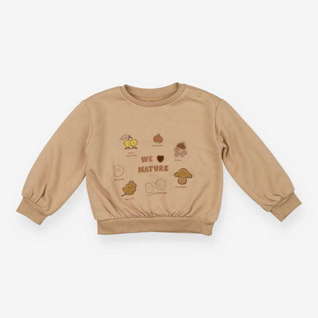 Sweatshirt Beige with nature plant