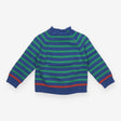 Blue and Green Striped Knit Jumper