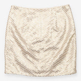 Gold Sequin Chevron Mini Skirt Size