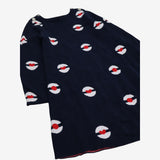 Sweater Dress Navy Patterned Balls