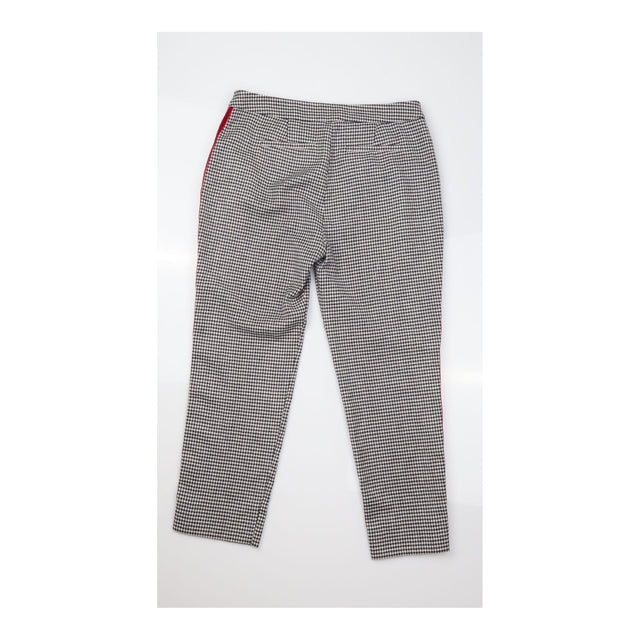 British Tweed Houndstooth Wool Trousers Side Strip