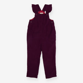 Cord Dungaree Purple with Ruffled Shoulder Straps