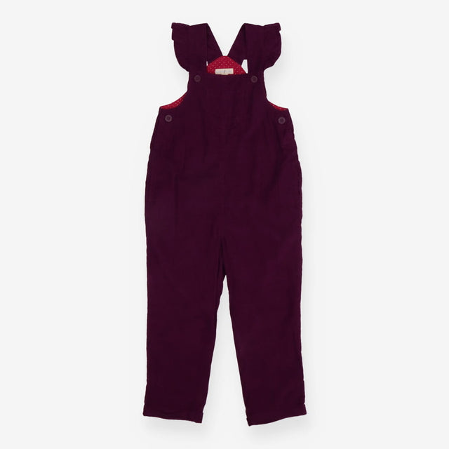 Cord Dungaree Purple with Ruffled Shoulder Straps