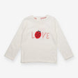 Heirloom White Tee Shirt Long Sleeve Love Ladybird