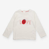 Heirloom White Tee Shirt Long Sleeve Love Ladybird