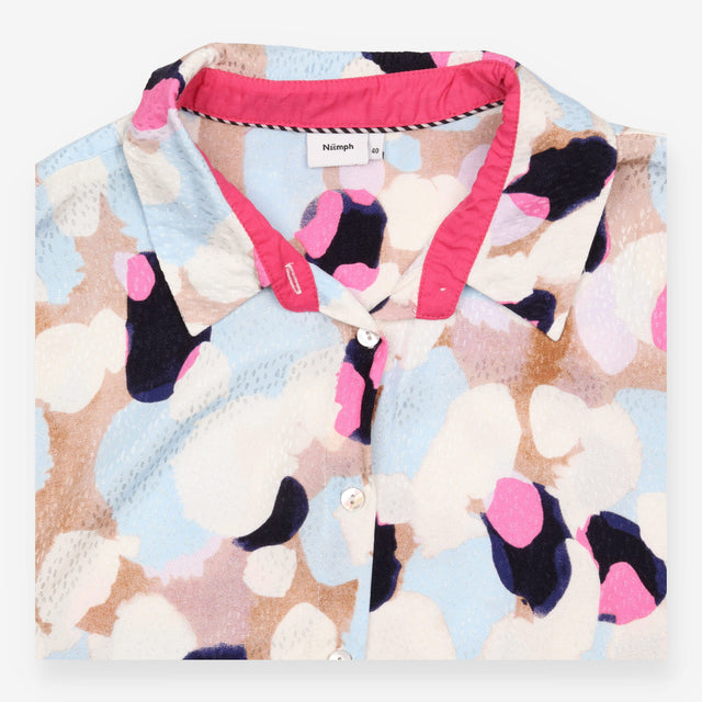 Shirt Multicolour Abstract Print Short Sleeve Butt