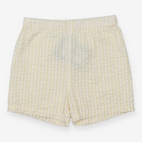 Woven Short White and Yellow