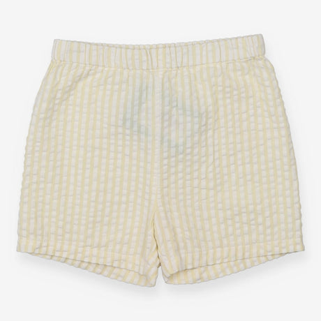 Woven Short White and Yellow