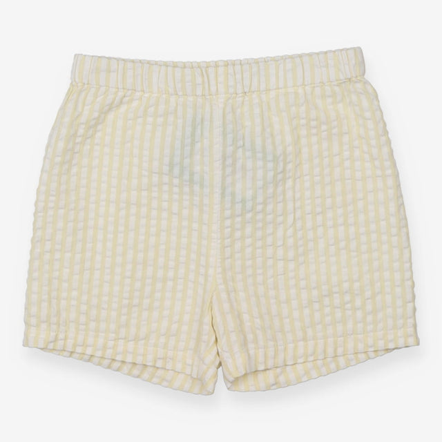 Woven Short White and Yellow