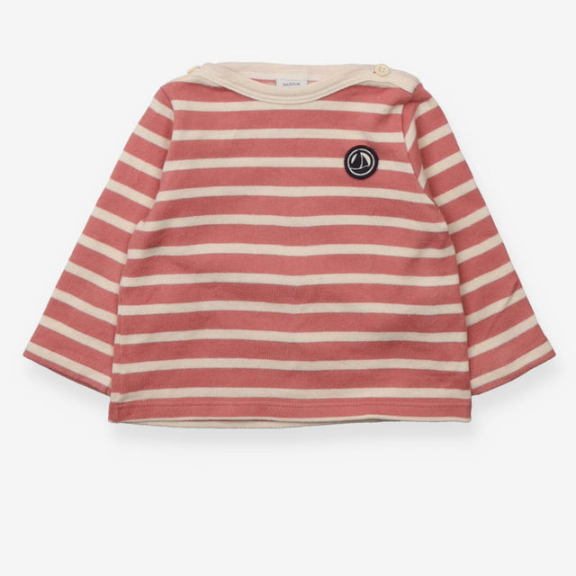 Top Long Sleeve Pink Stripe