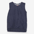 Pleated geo ditsy blue maternity and nursing top
