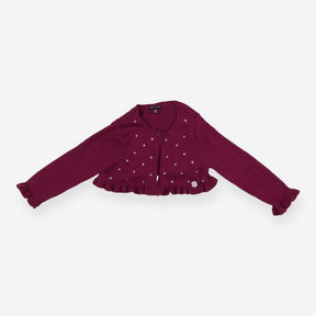 Cardigan purple stars frills