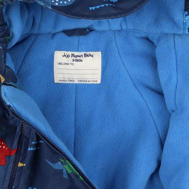 Blue Dino Fleece Lined Rainsuit
